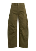 The Bowie High Rise Jeans - Olive Green Relaxed Fit Denim