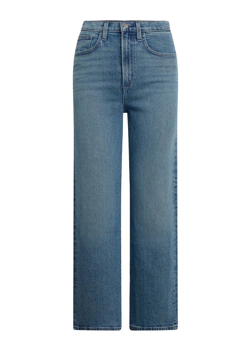 Margo Crop High Rise Straight Jeans - Medium Indigo Wash Denim