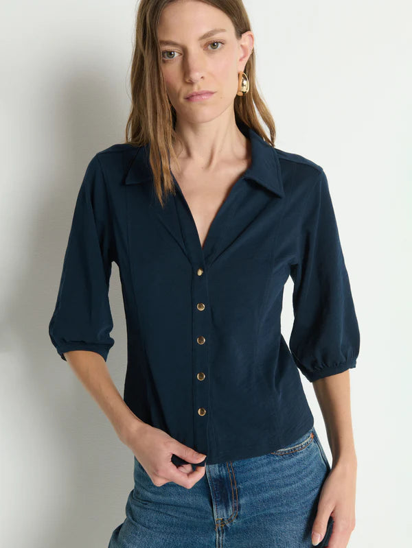 Shannon Top - Night Sky Peruvian Cotton Balloon Sleeve Top