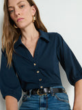 Shannon Top - Night Sky Peruvian Cotton Balloon Sleeve Top