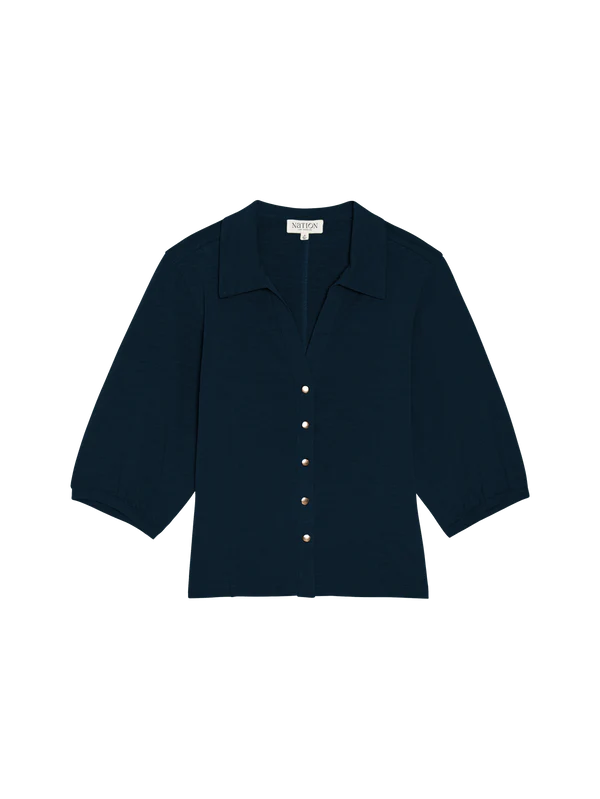 Shannon Top - Night Sky Peruvian Cotton Balloon Sleeve Top