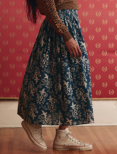 The Viola Skirt - Airy Cotton Smocked Waist Maxi Skirt