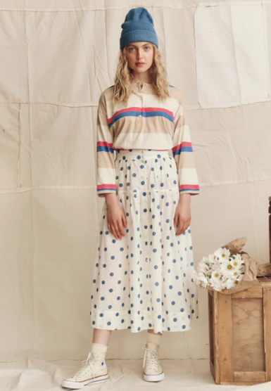 The Shrunken Henley - Yarn Dye Stripe Cotton Henley