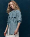 The Craftsman Shirt - Washed Medium Blue Denim Workwear Shirt