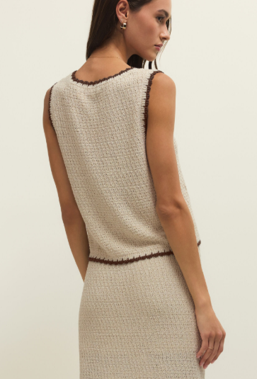 Yessenia Whipstitch Tank - Lightweight V-Neck La Concha Yarn