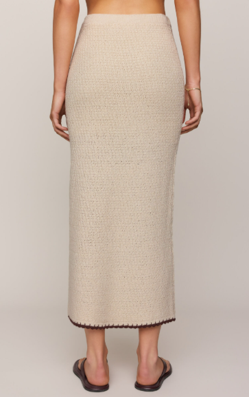 Yessenia Whipstitch Skirt - High Rise Midi La Concha Yarn