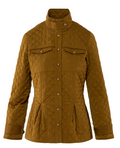 Emily McCarthy Barn Jacket - Tapenade Quilted Diamond-Stitch Coat