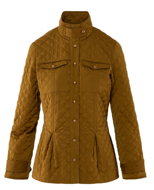 Emily McCarthy Barn Jacket - Tapenade Quilted Diamond-Stitch Coat