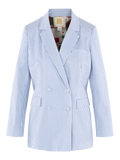 Bristol Blazer - Grapemist Stripe Double Breasted Blazer