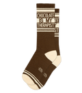 Chocolate is My Therapist Socks - Novelty Gym Socks