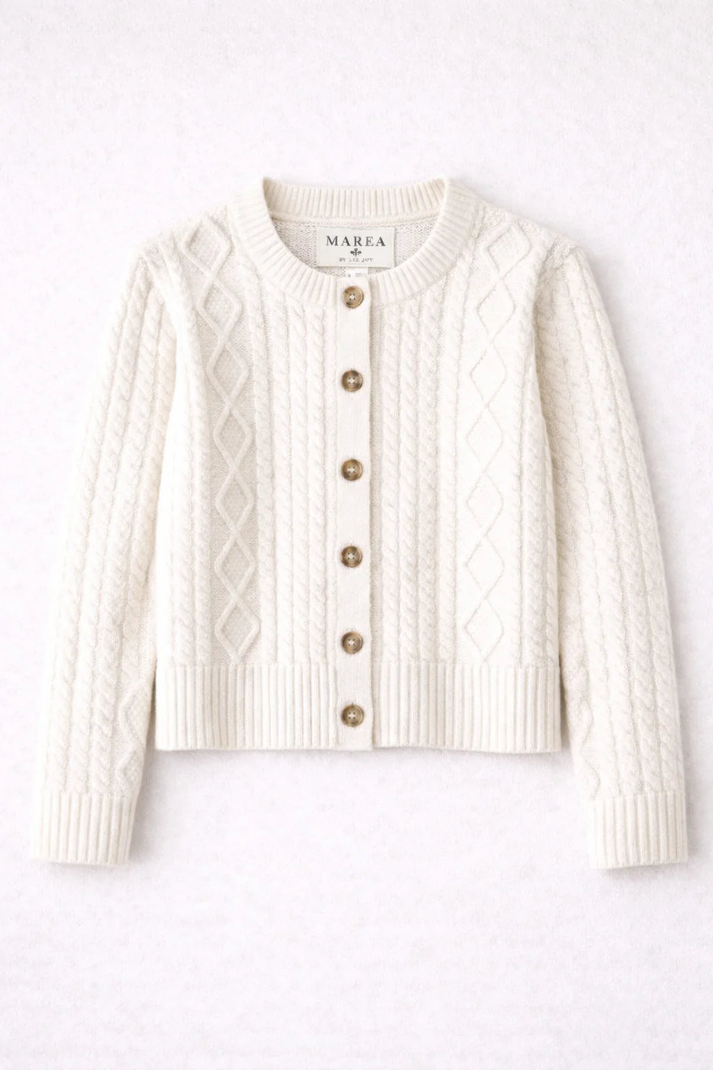 Francis Cable Knit Cardigan - Merino Wool Fisherman Button Cardigan