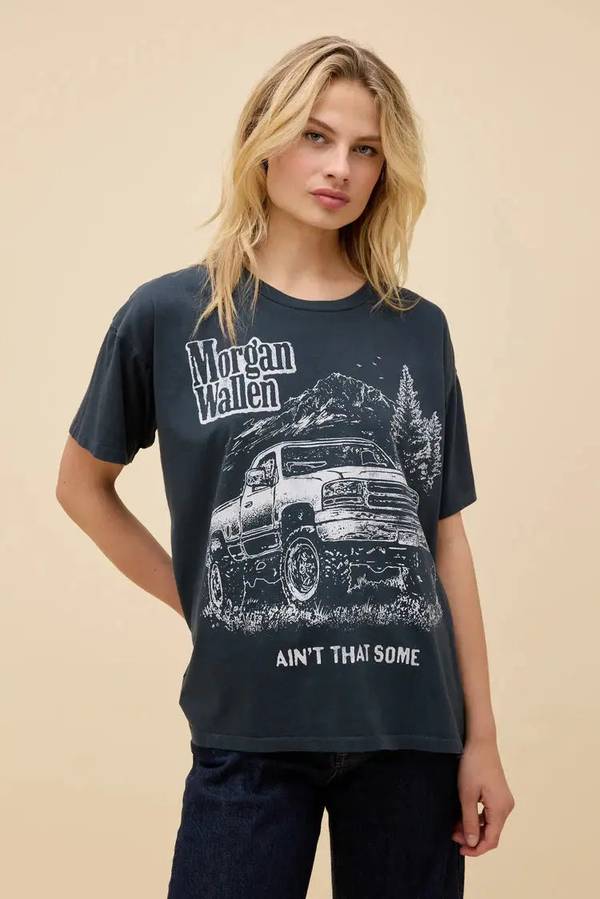 Morgan Wallen Ain't That Some Country Merch Tee - Oversized Black Vintage Graphic Tee
